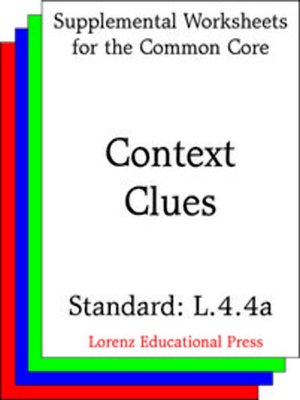 cover image of CCSS L.4.4a Context Clues